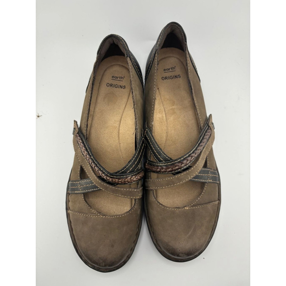 Earth Origins Shoes - Women's Earth Origins Tamara Toriana Mary Jane Shoes Size 10 M Brown Leather
